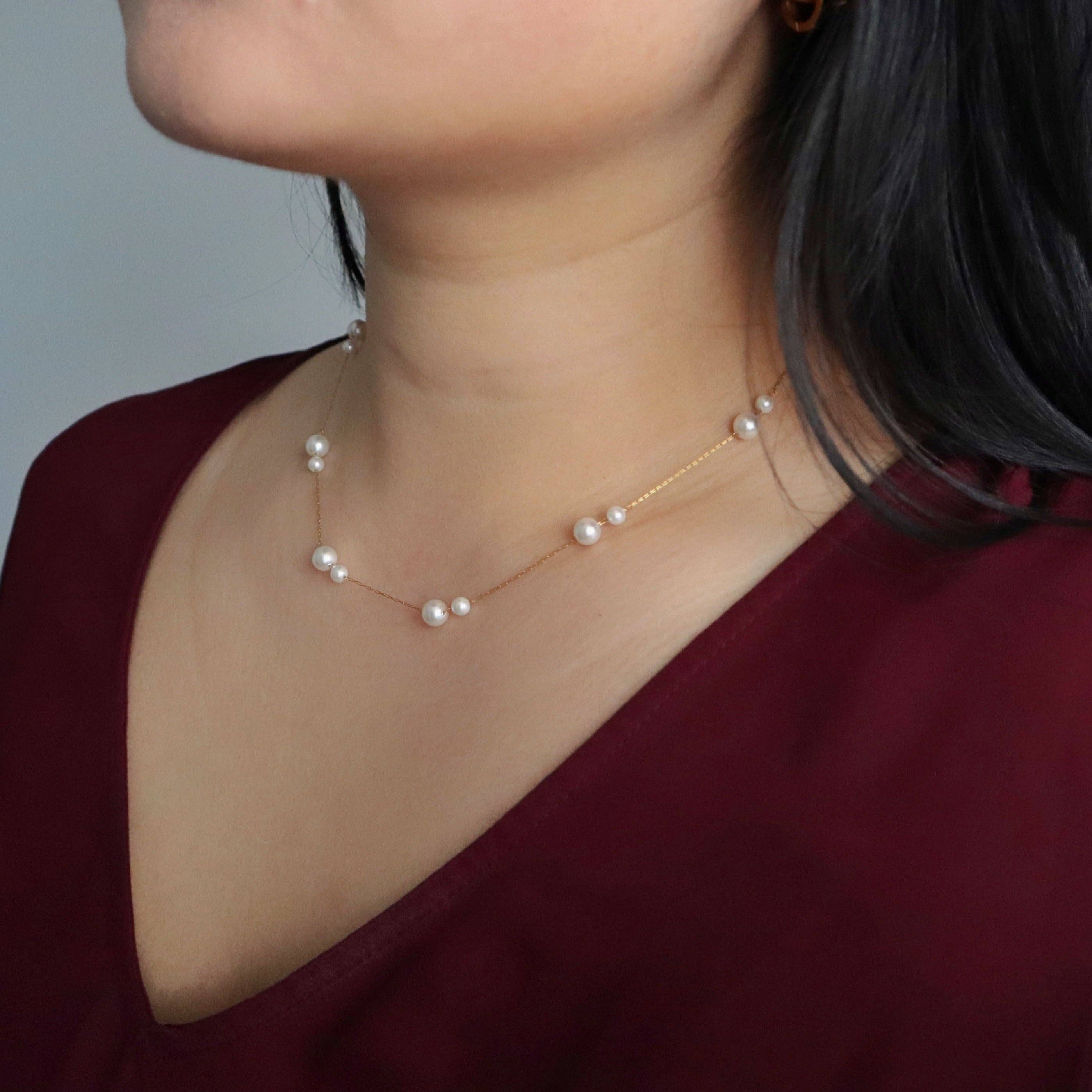 Alina Double Pearl Necklace