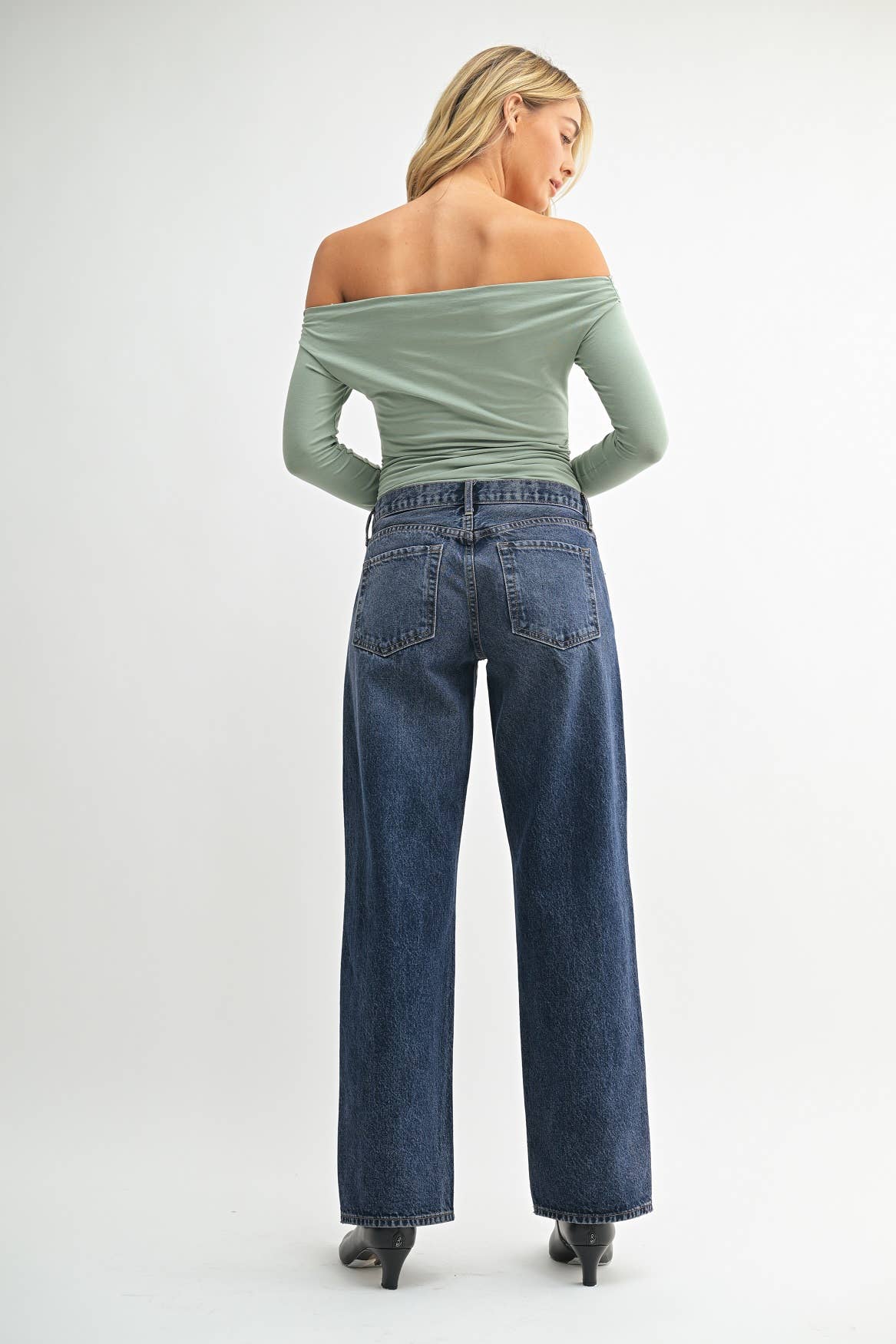 Low Rise Baggy Slouch - Vintage Dark Wash