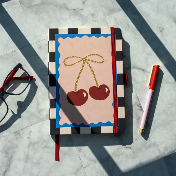 Cherry Bow Hardbound Notebook