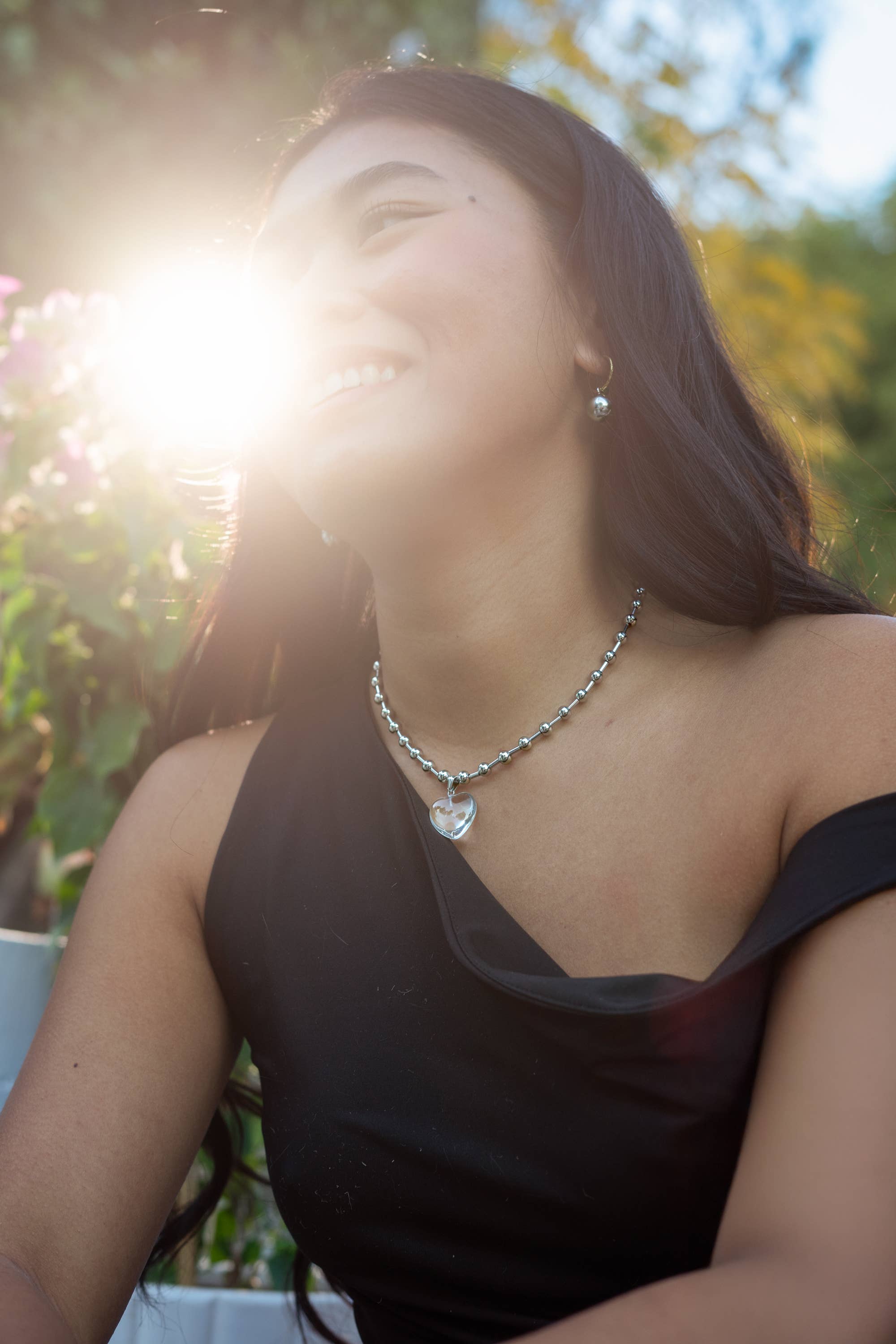 Peter and June - Die Heart Necklace - Stainless Steel