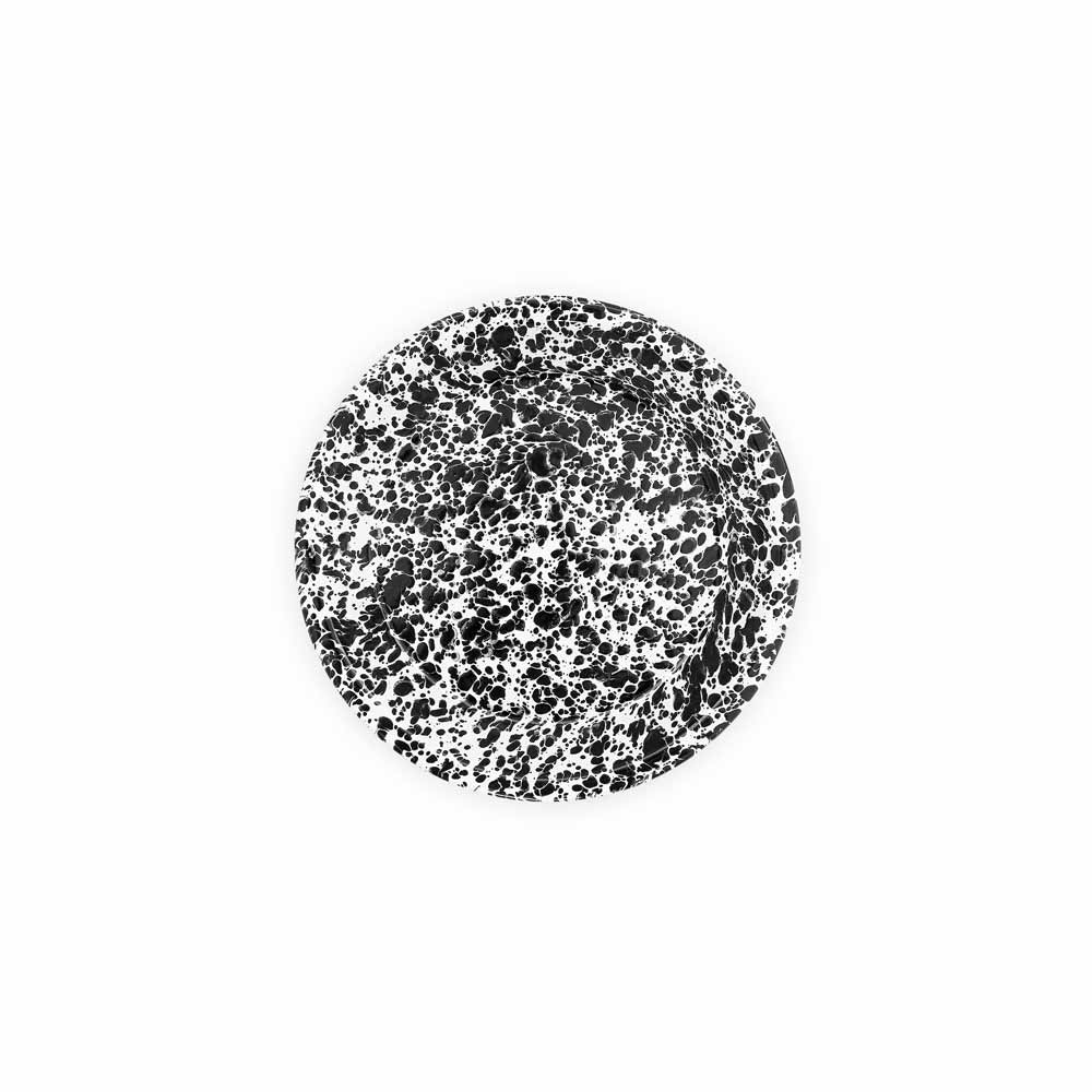 Splatter Enamelware Pie Plate - Black