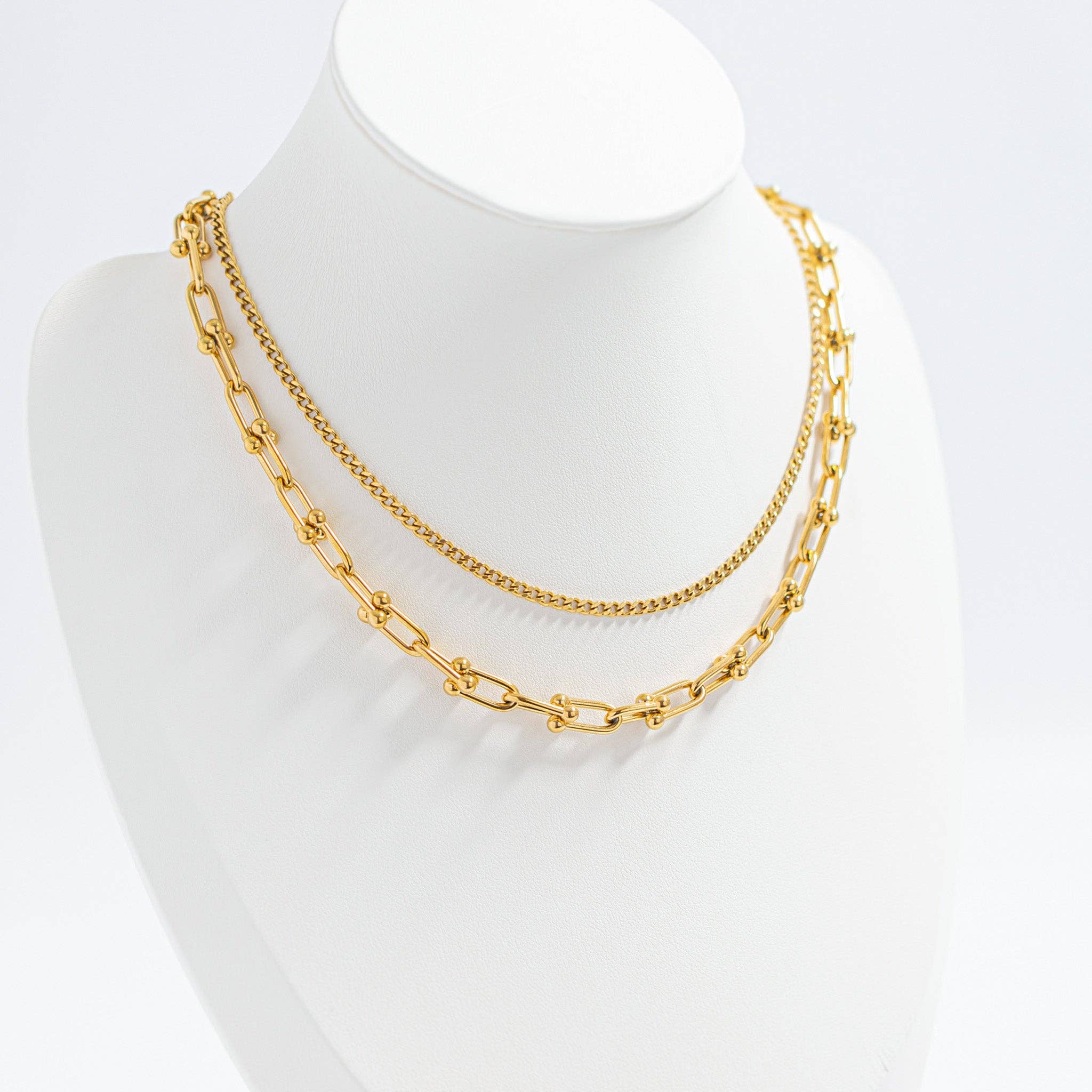18K Gold Plated Hardware Chain Necklace