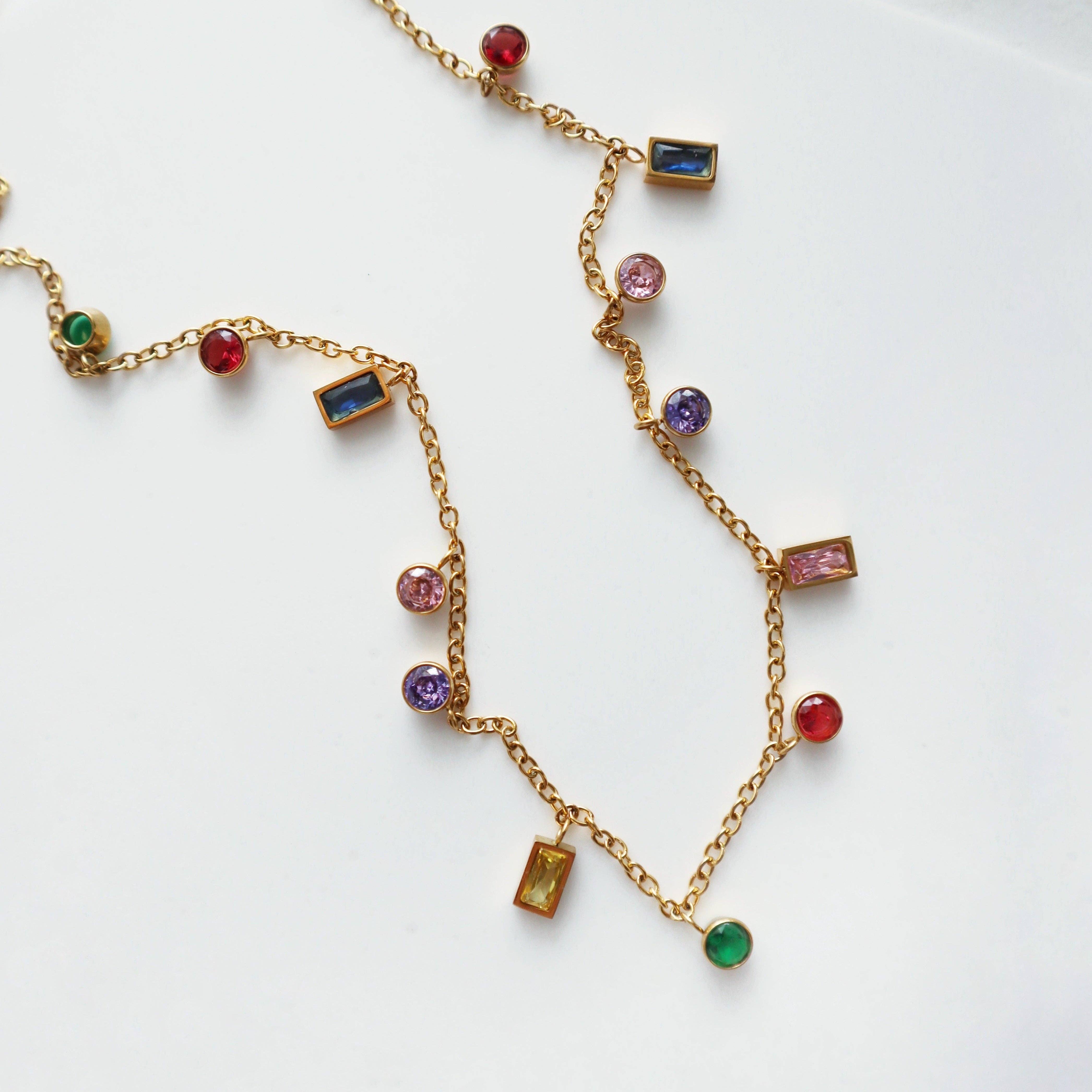 Kahlea Necklace | Multicolor Gem Necklace