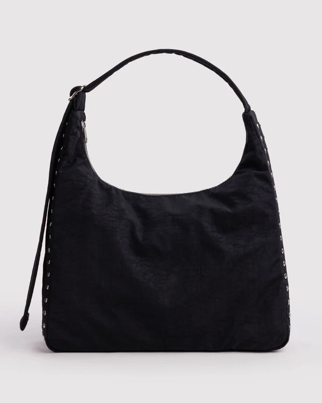 Nylon Shoulder Bag -  Studs