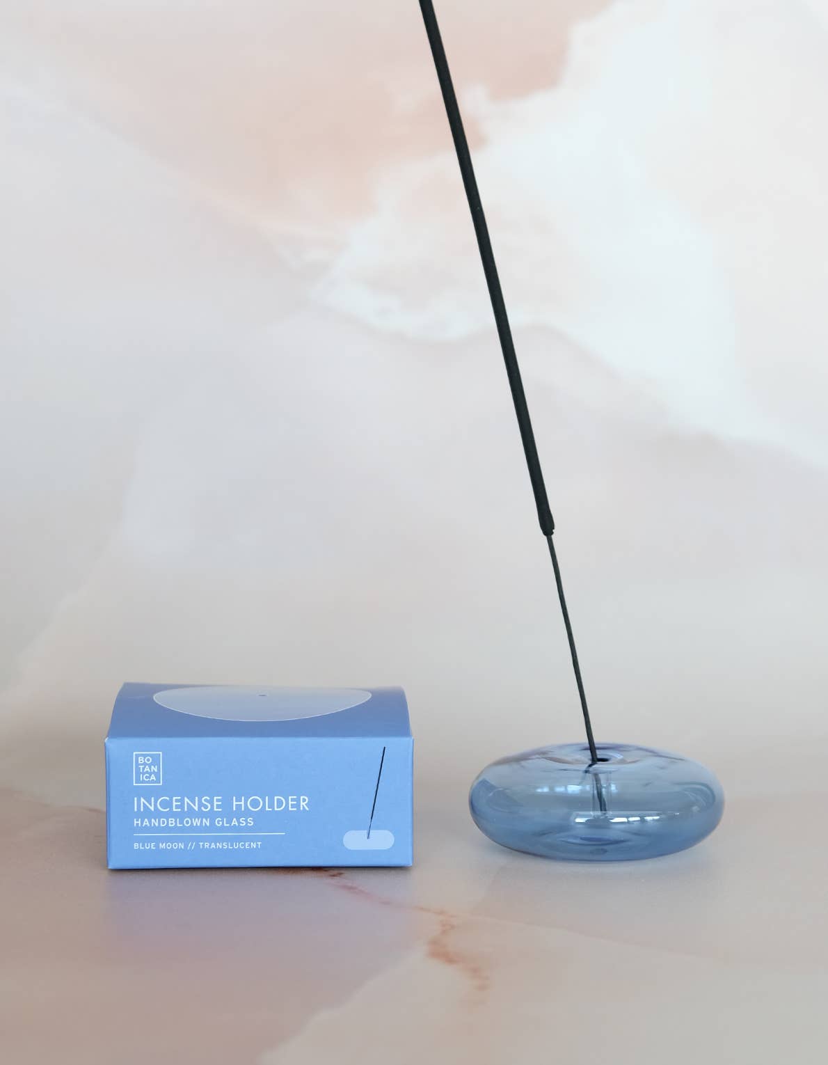 Glass Bubble Incense Holder - Blue Moon