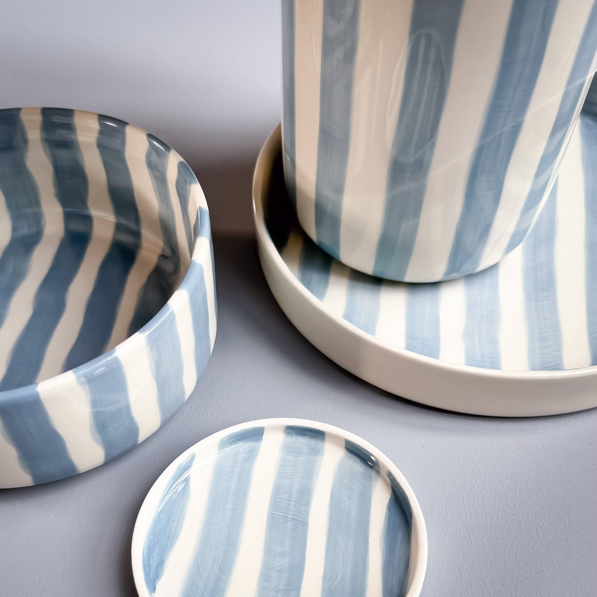 Espresso Stripes Cups- morning azzurro (set of 2 - 4 pieces)