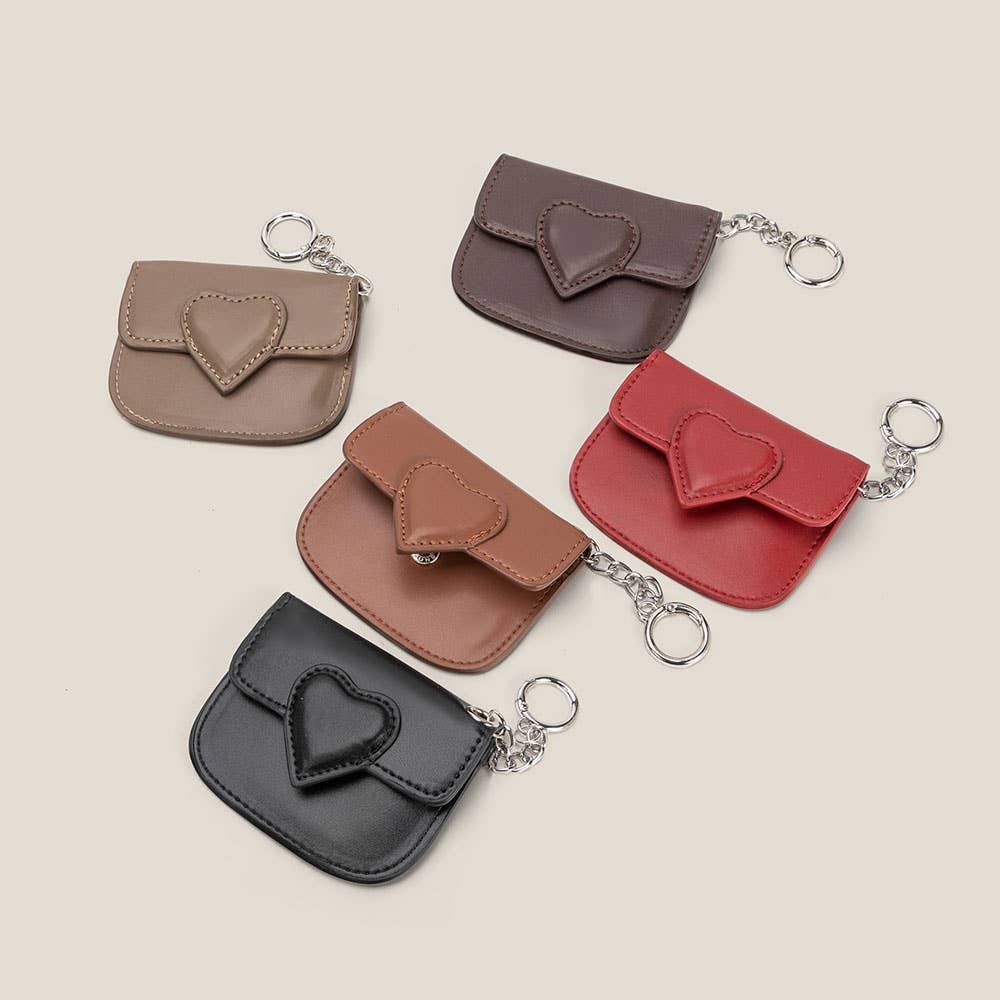 Lovell Espresso Vegan Leather Card Holder