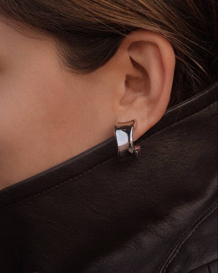 Zara Volume Hoops - Silver