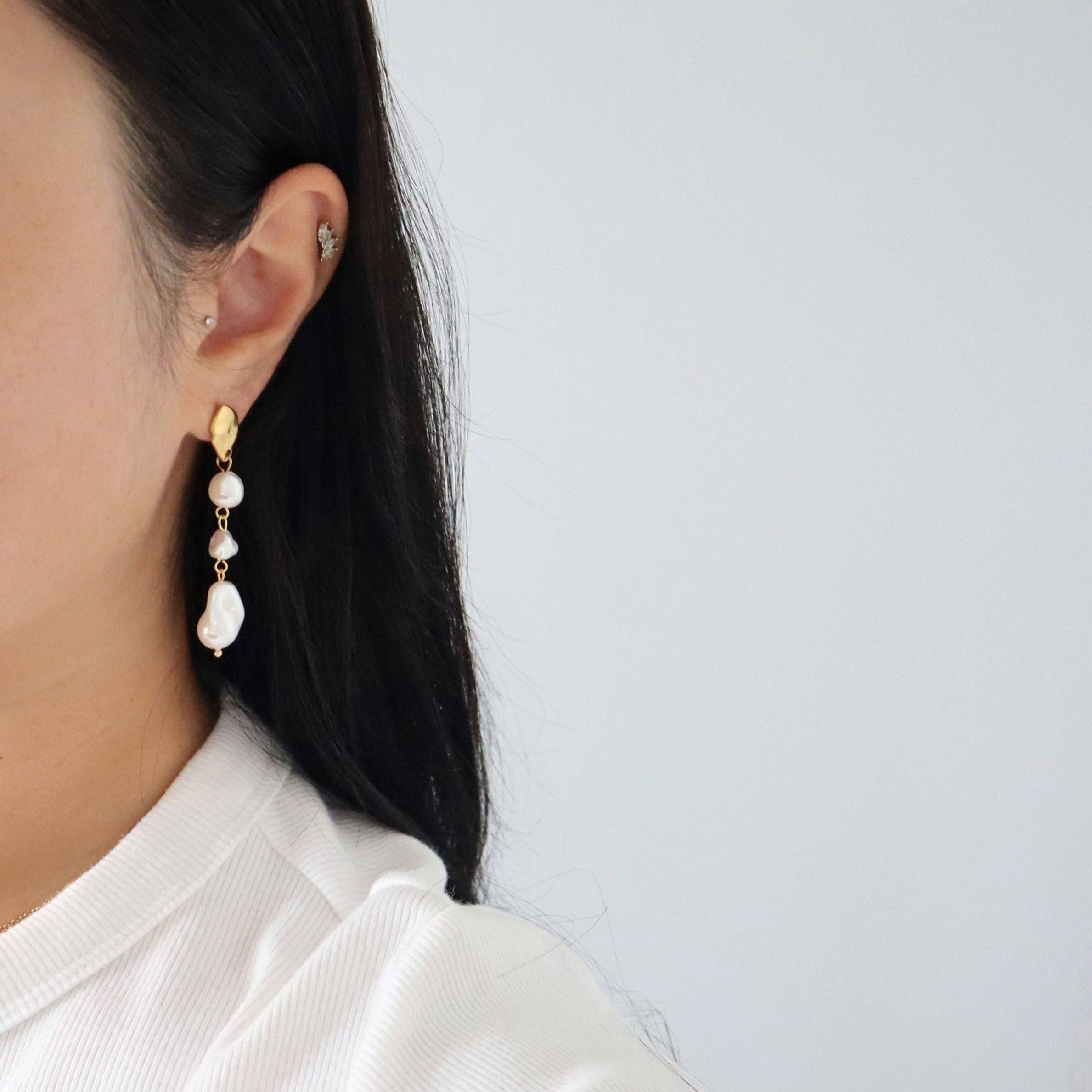 Lune Baroque Pearl Earrings