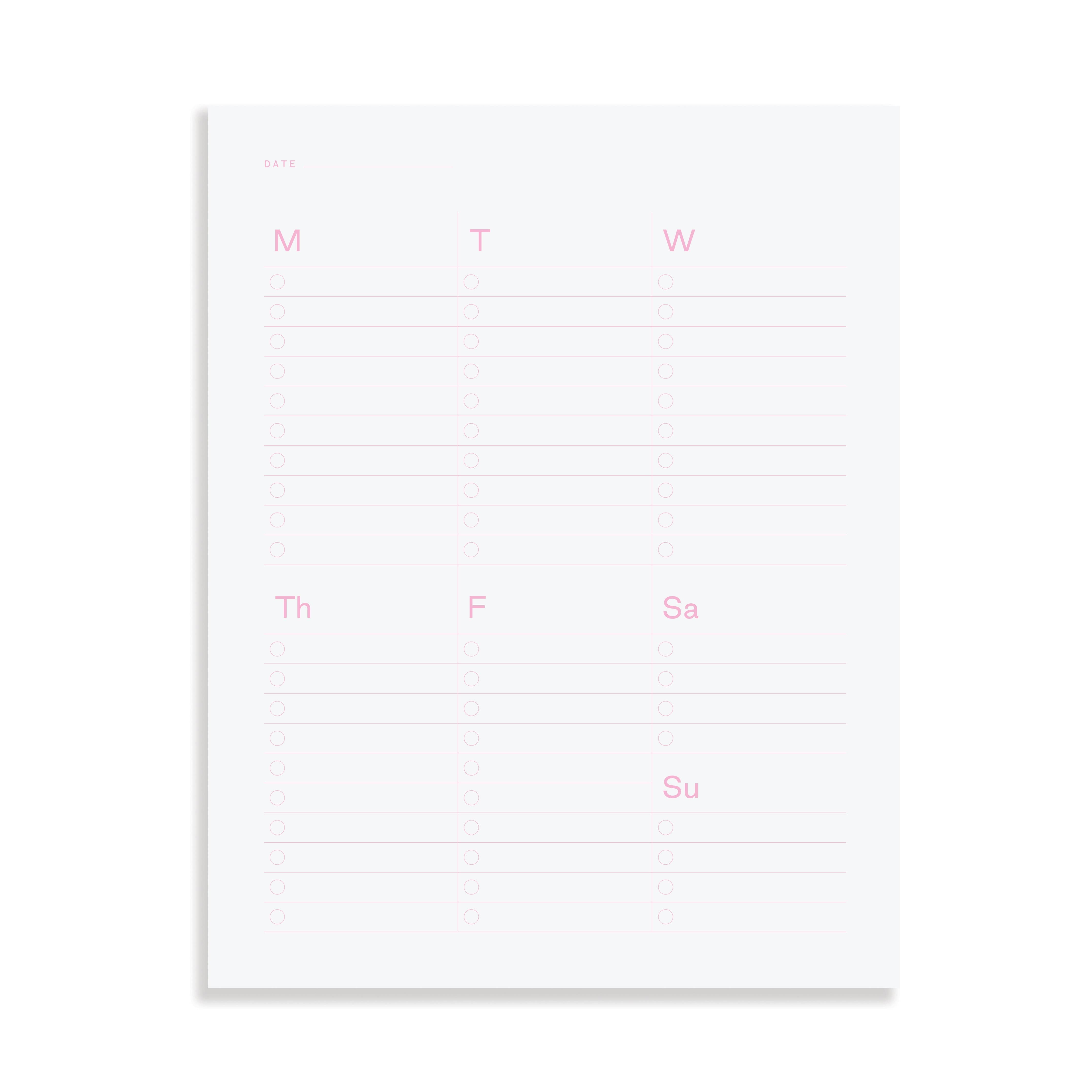Weekly Refill Pad