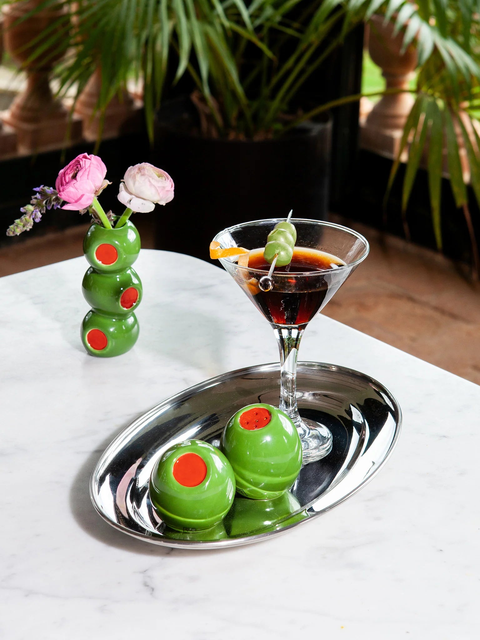 Olive Salt & Pepper Shakers