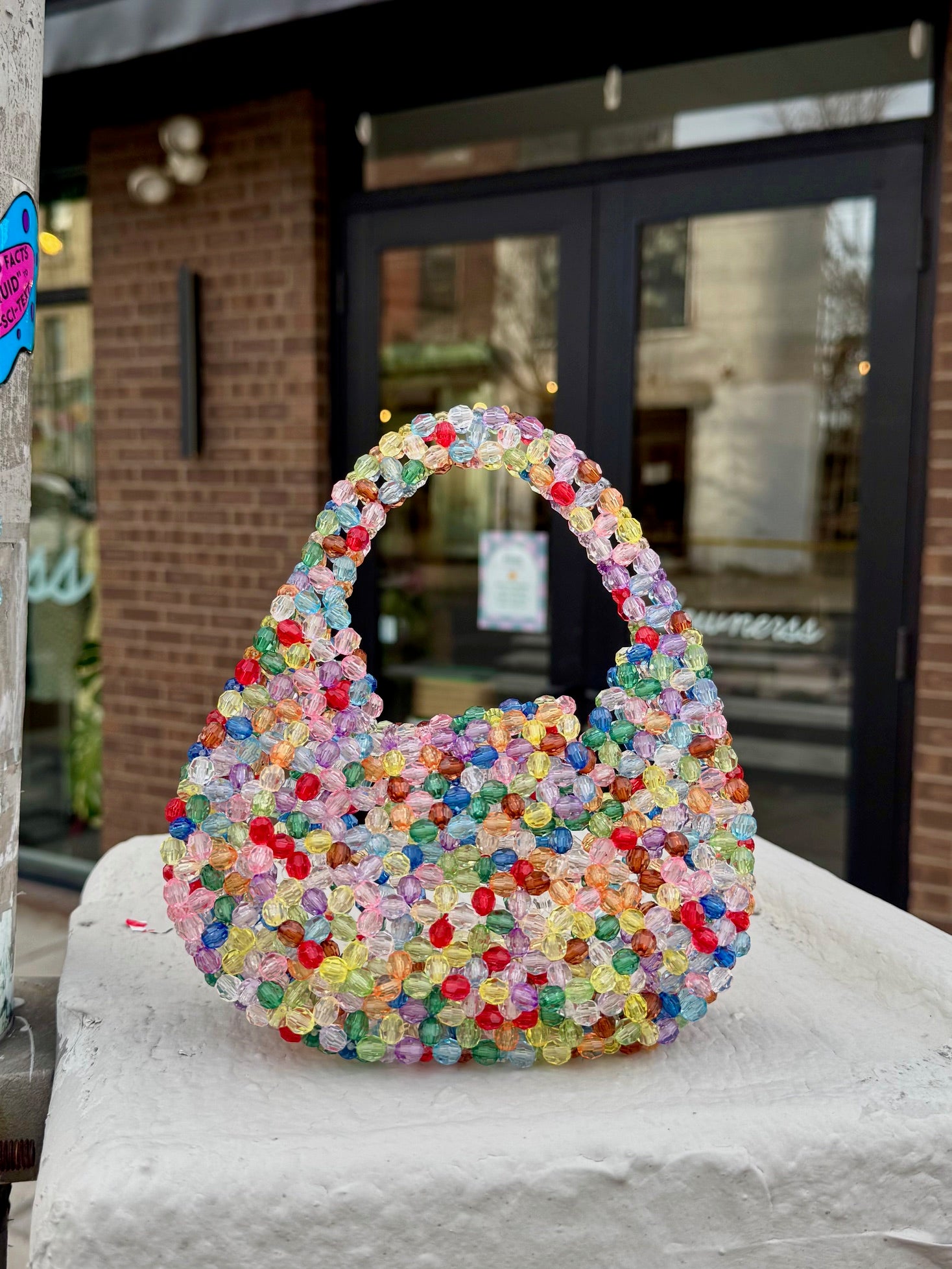Mini Rainbow Beaded Bag