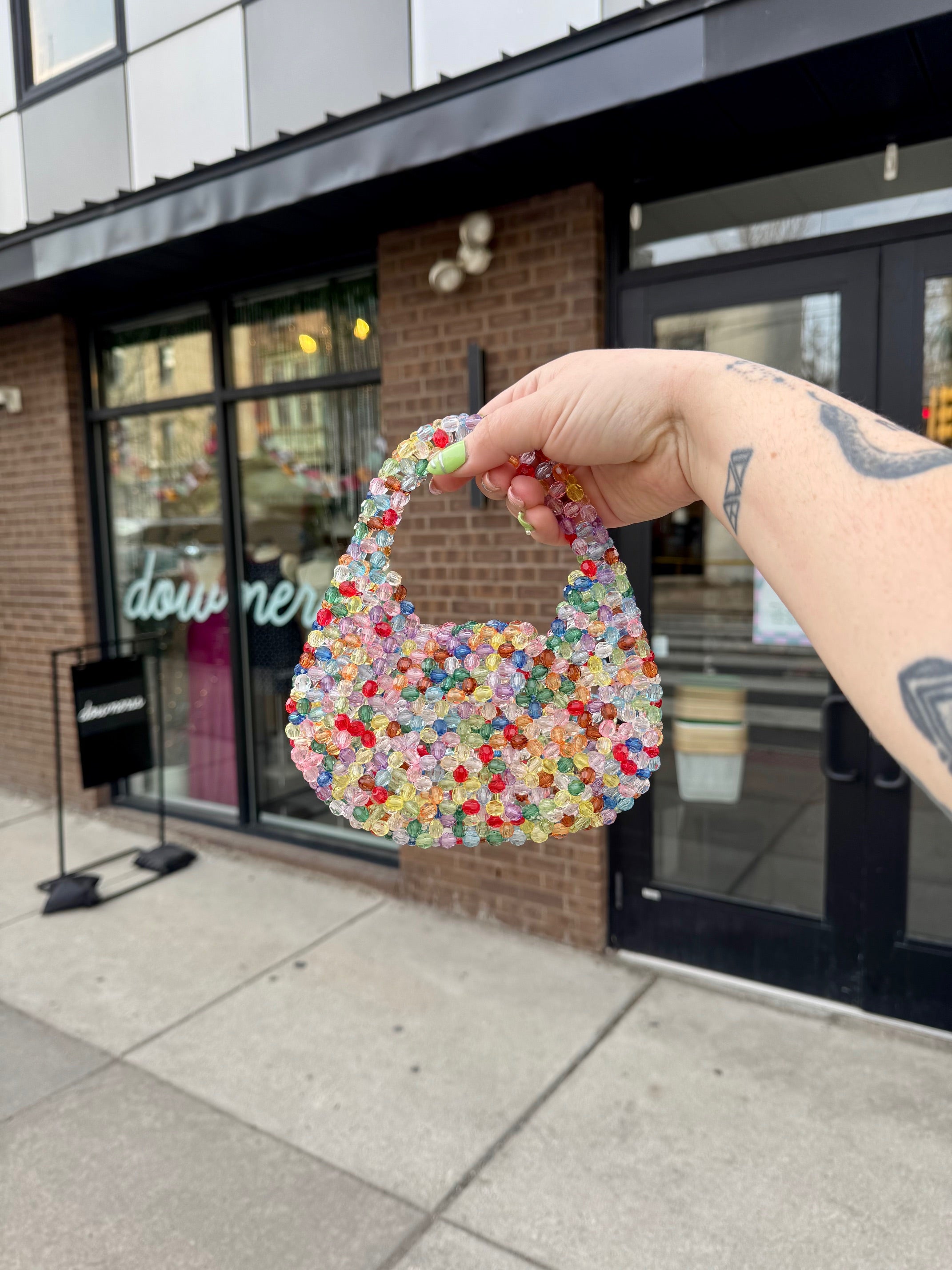 Mini Rainbow Beaded Bag