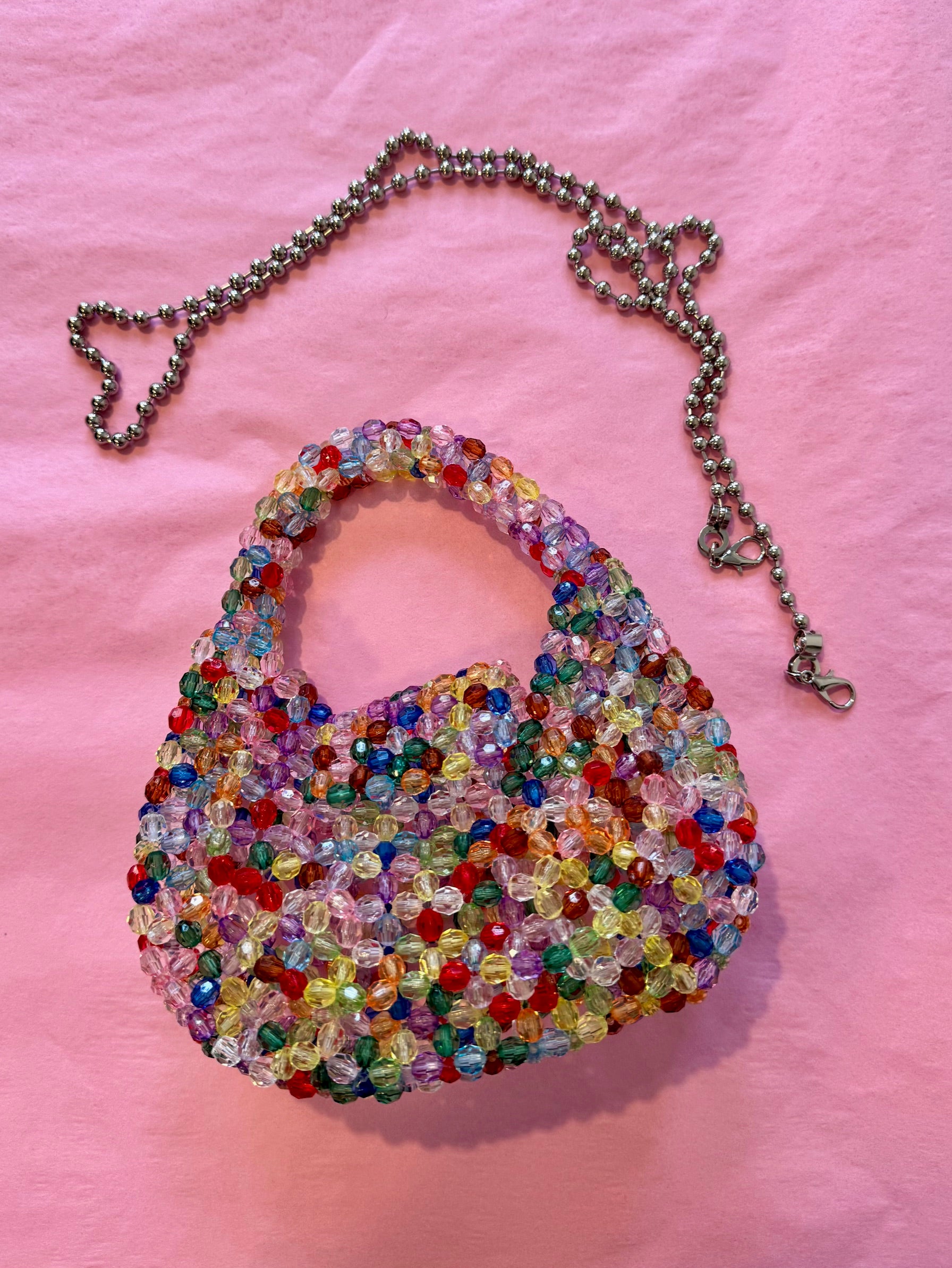 Mini Rainbow Beaded Bag
