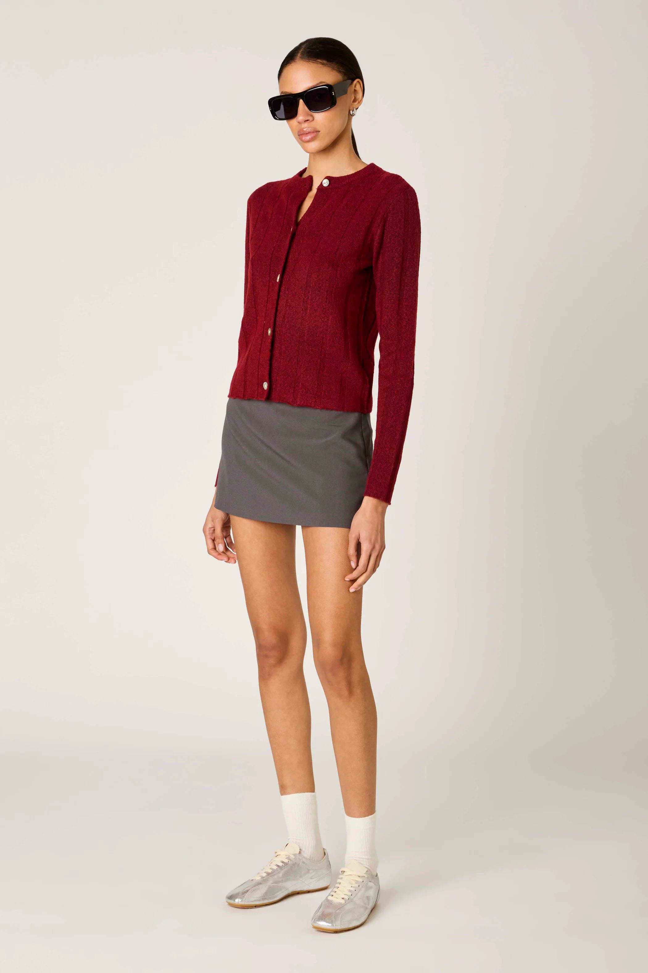 Manzanita Cardigan - Burgundy