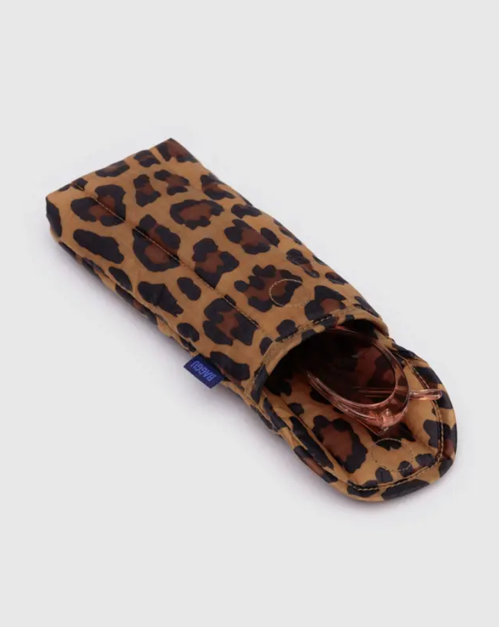 Puffy Glasses Sleeve - Leopard