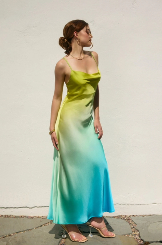 Radiance Ombre Criss Cross Back Maxi Dress