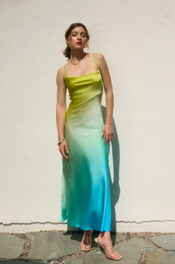 Radiance Ombre Criss Cross Back Maxi Dress