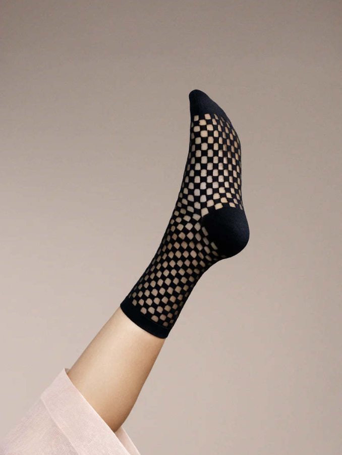 Anise Sheer Sock - Black