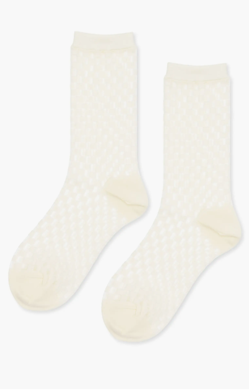 Anise Sheer Sock - Ivory