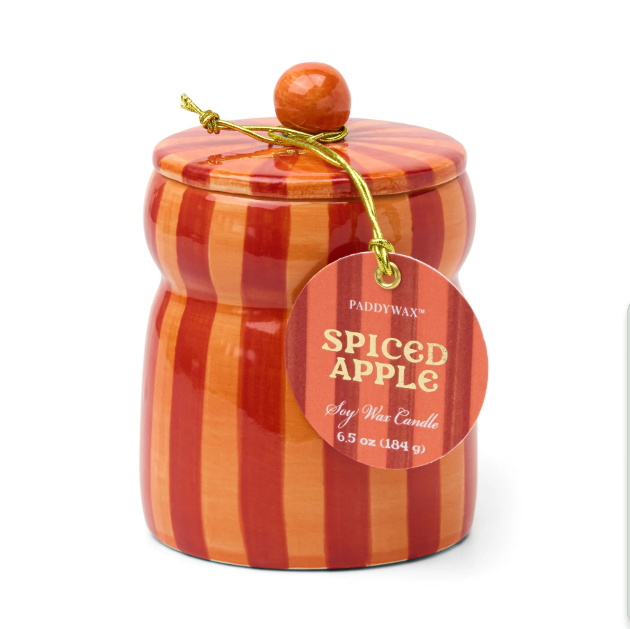 Cabana Red & Coral Candle - Spiced Apple