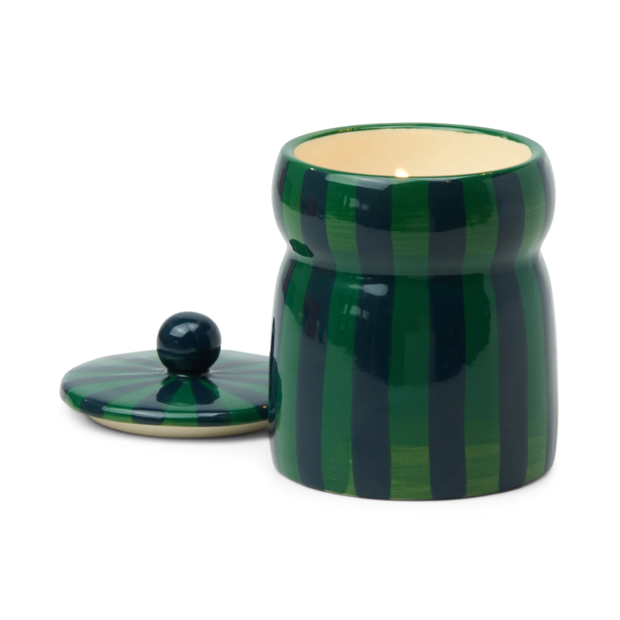 Cabana Green & Navy Candle - Balsam Fir