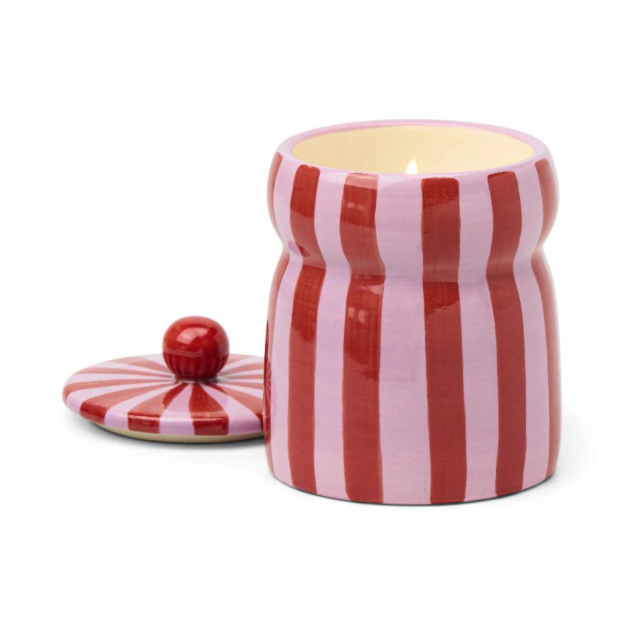 Cabana Red & Pink Candle - Pink Peppermint