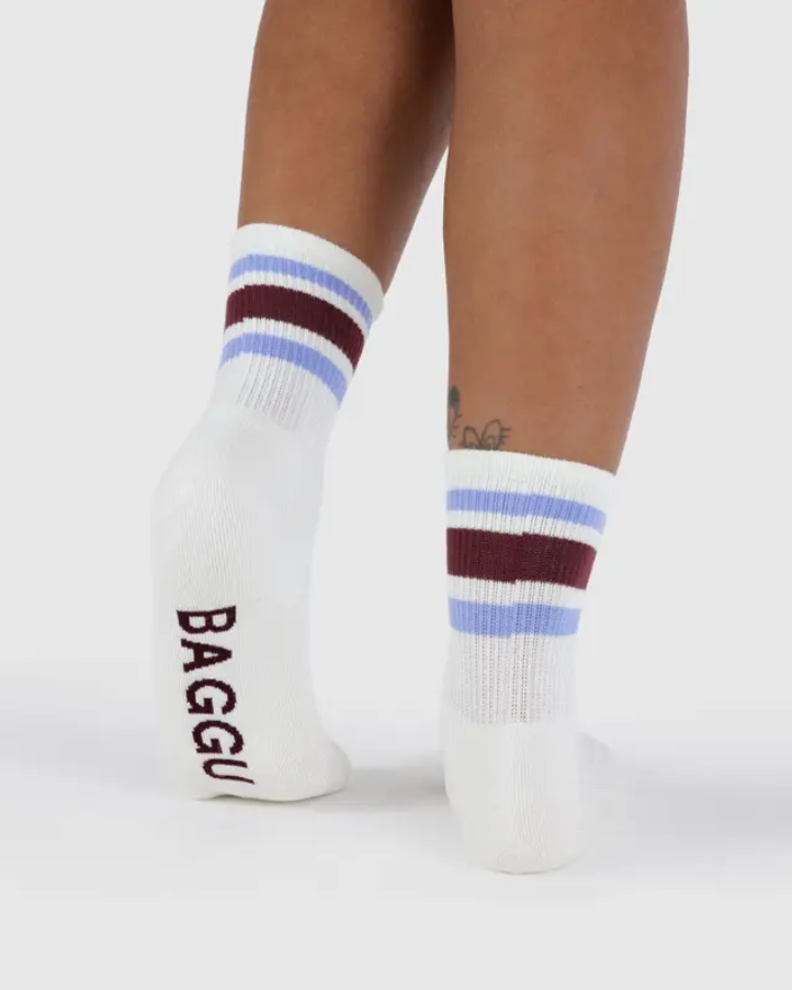 Ribbed Socks - Ivory Stripe