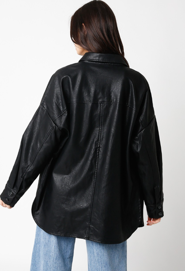 Marsha Leather Shacket