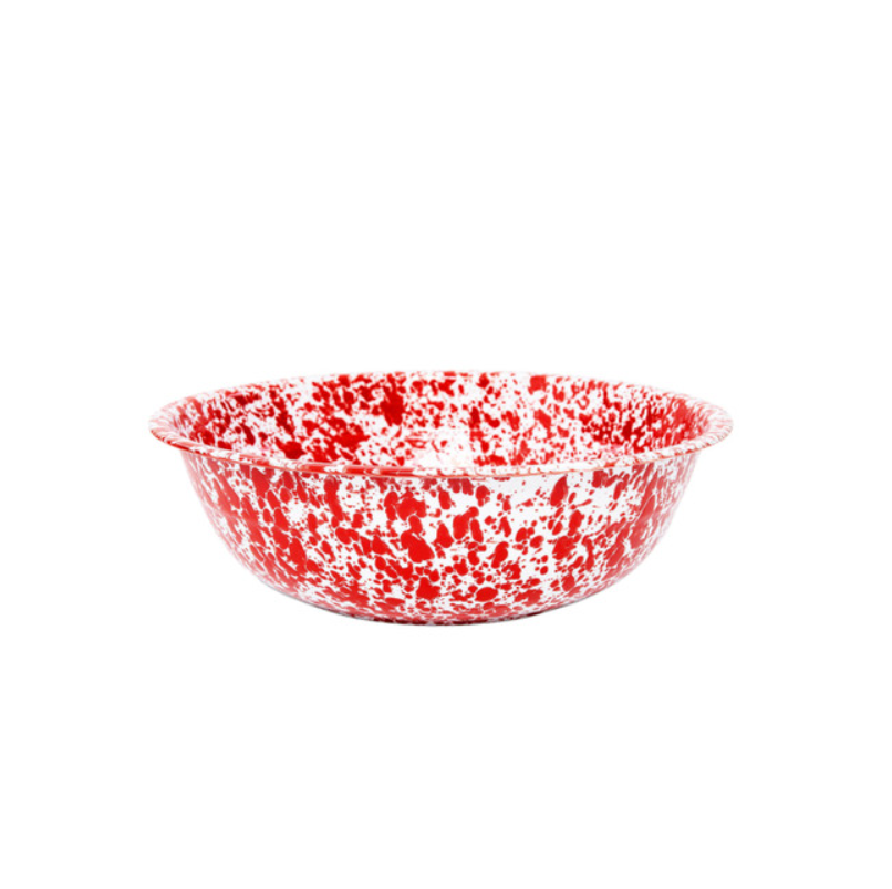 Splatter Enamelwear Small Basin - Red
