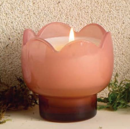 Tulip 5.5oz Milky Glass - Cactus Flower