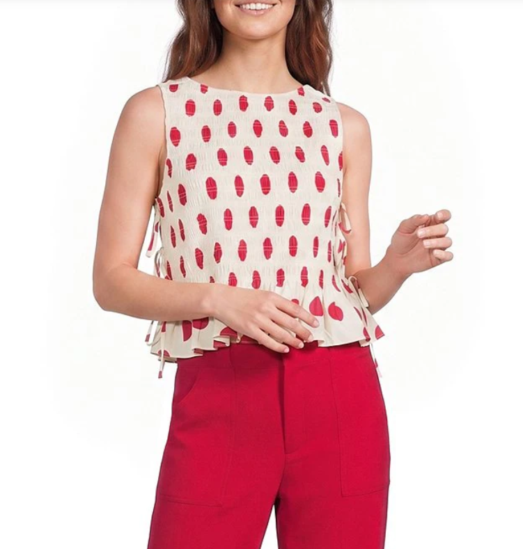 Maeve Polka Dot Top