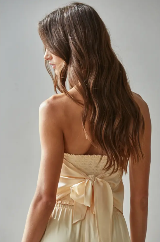 Satin Scarf Tube Top