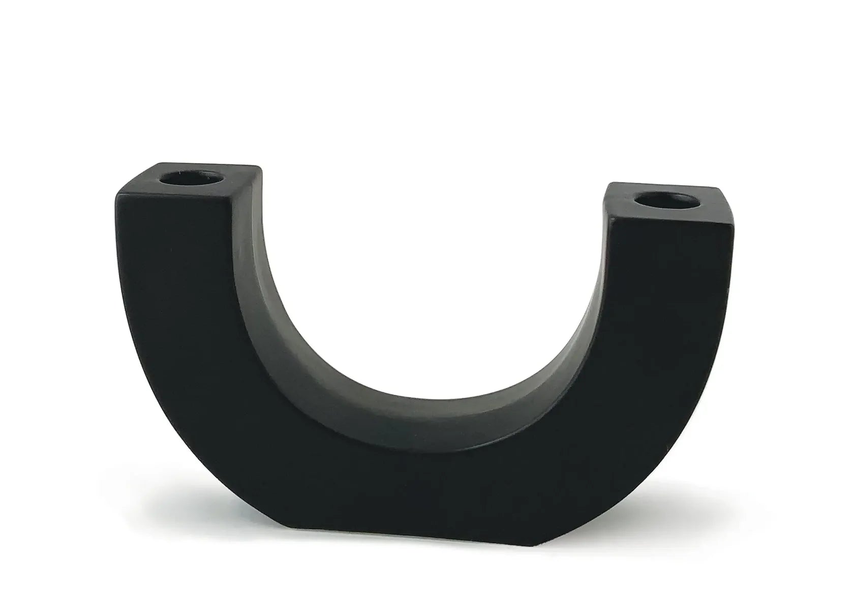 Black U Shape Ceramic Candle Holder