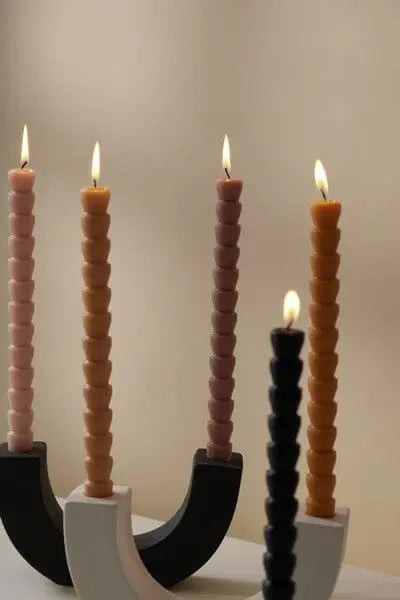 Black U Shape Ceramic Candle Holder