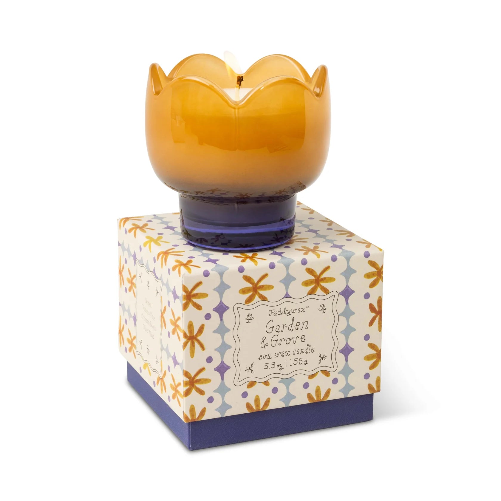 Tulip 5.5oz Milky Glass - Garden & Grove