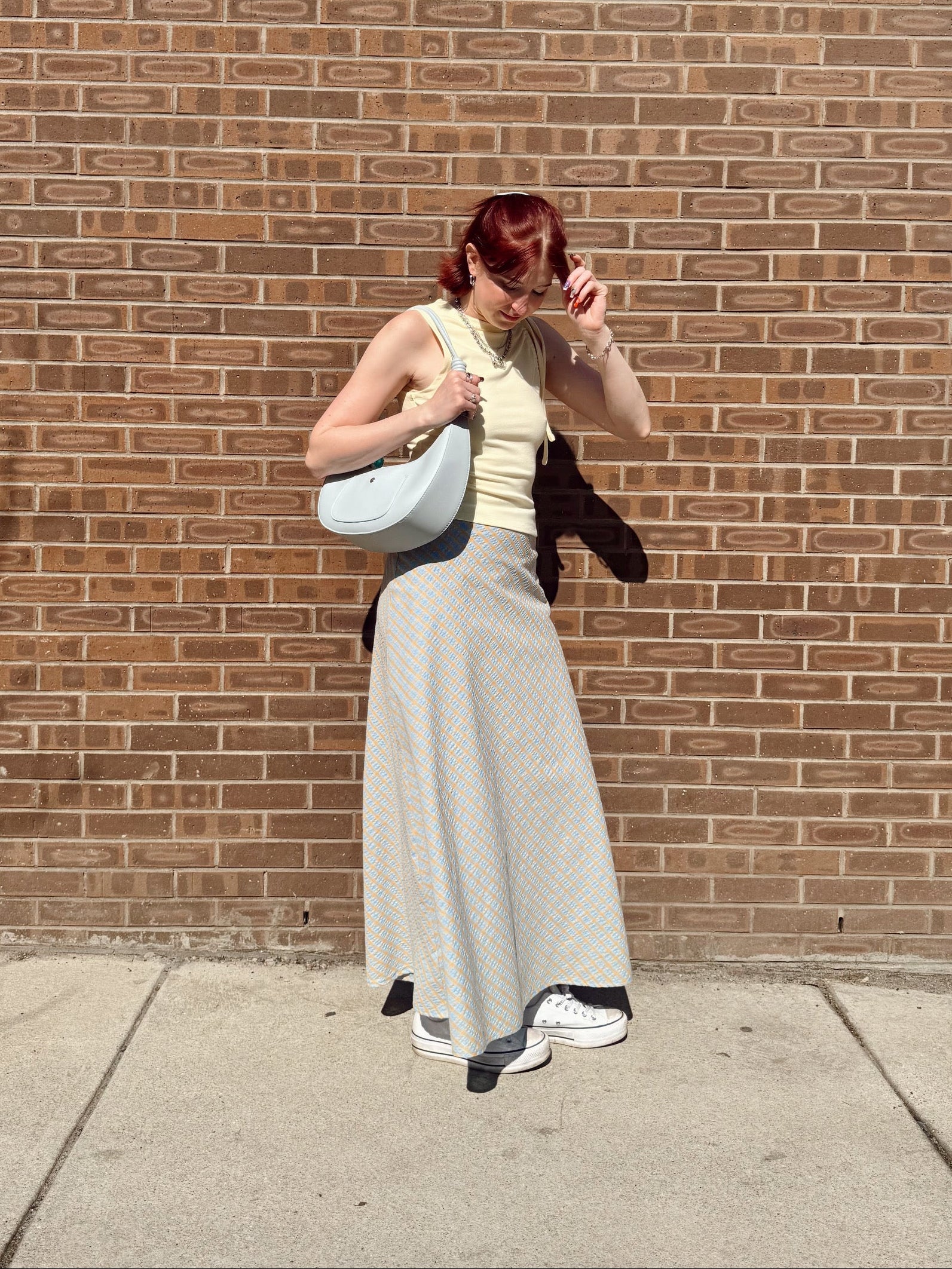 Checkered Maxi Skirt