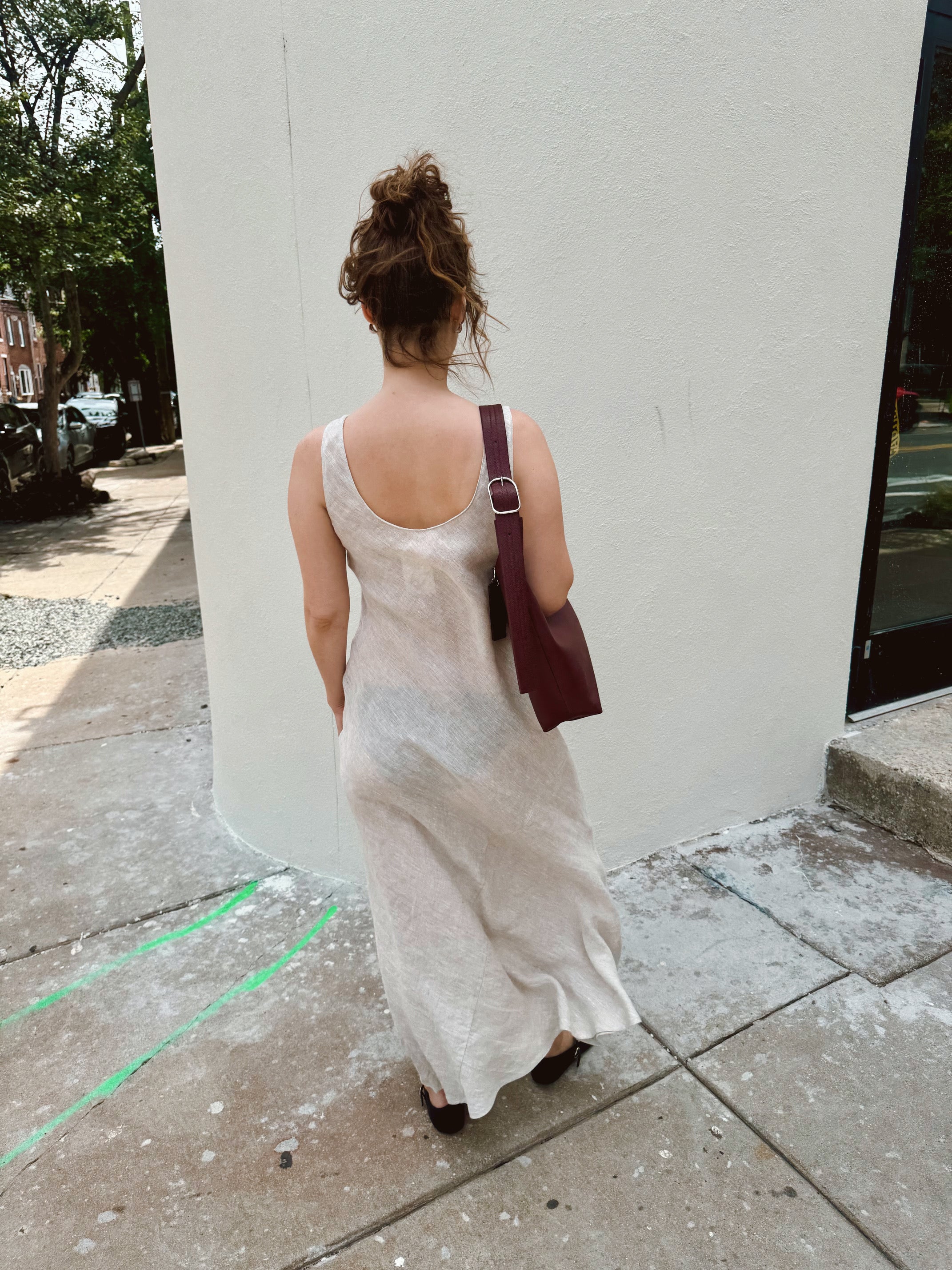 Linen Maxi Dress - Natural