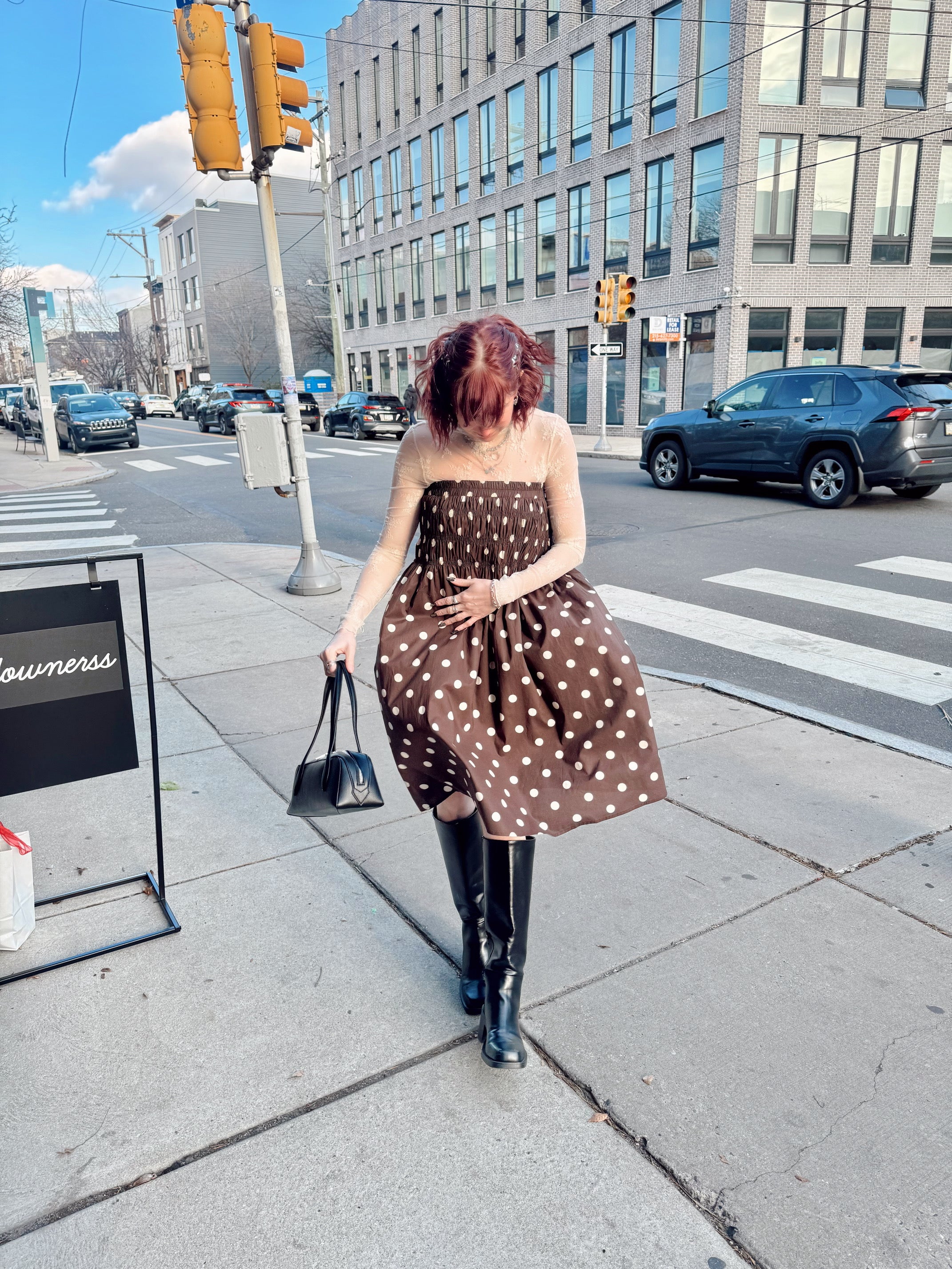 Brown Dottie Skirt
