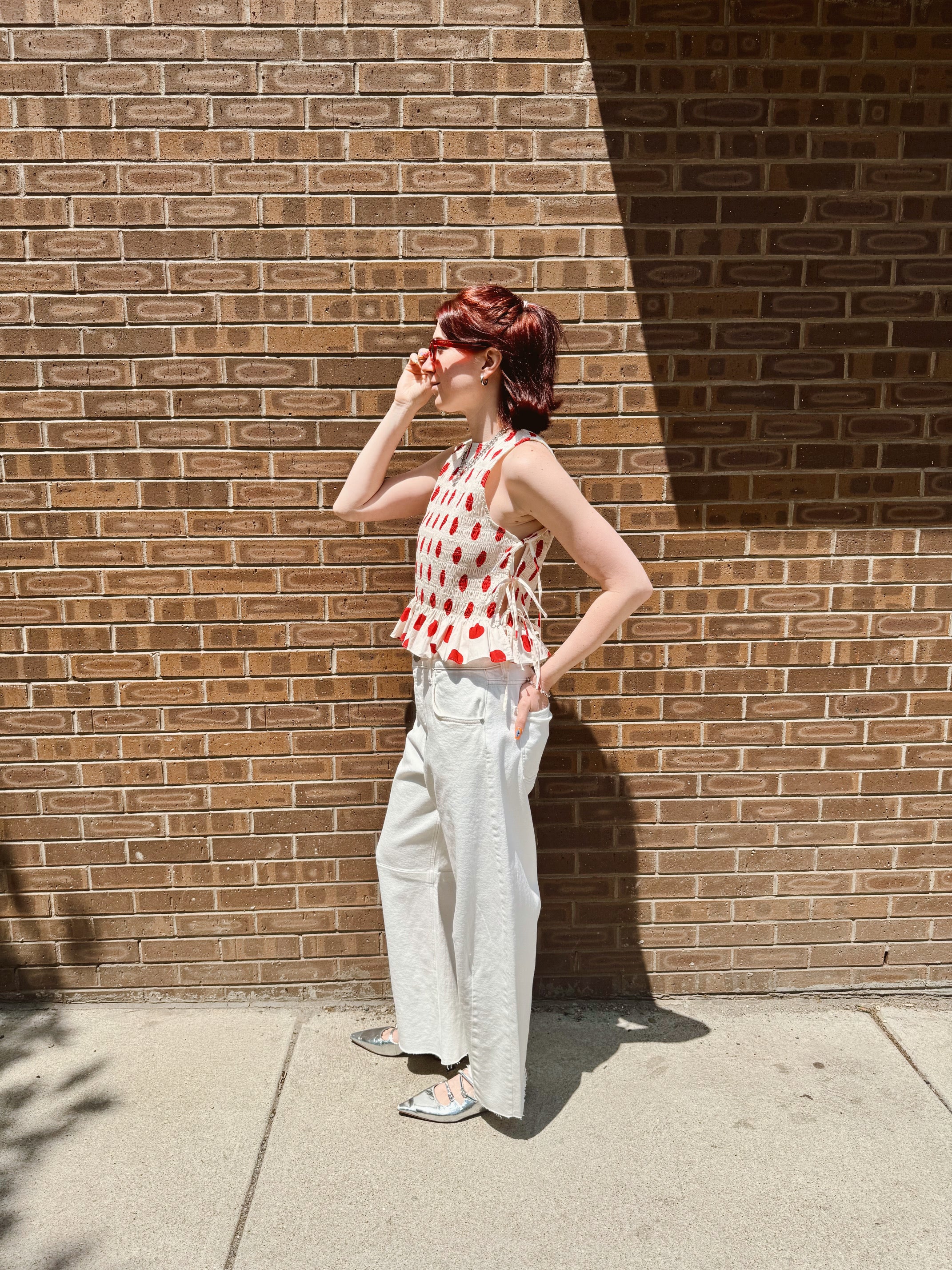 Maeve Polka Dot Top