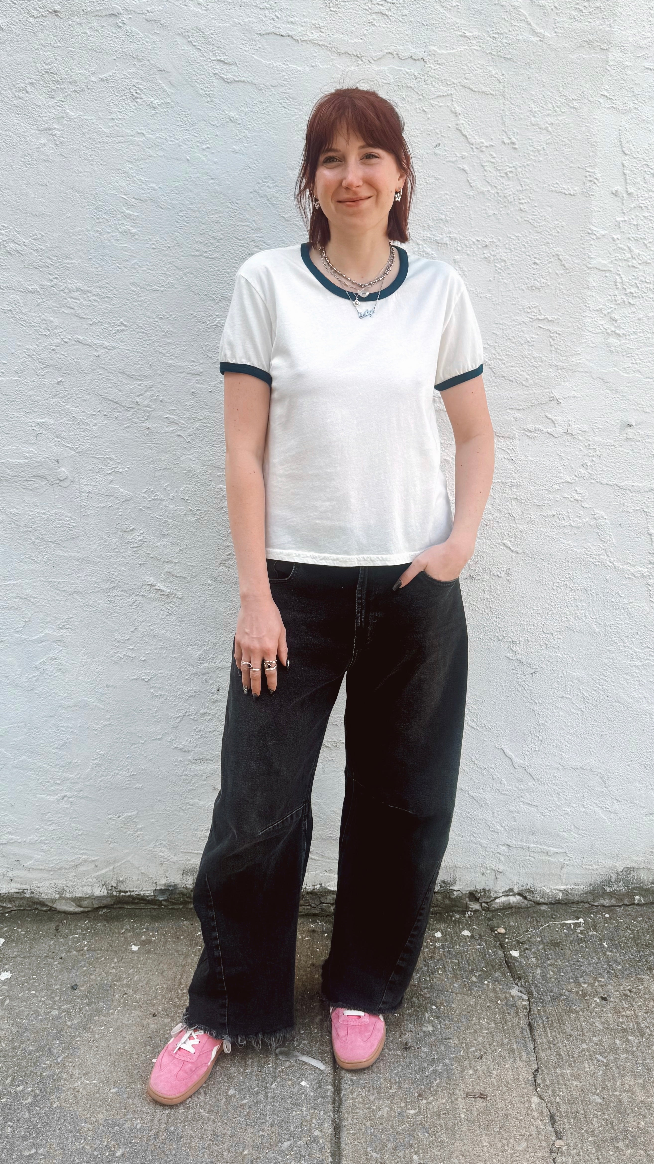 Vintage Ringer Tee - Navy
