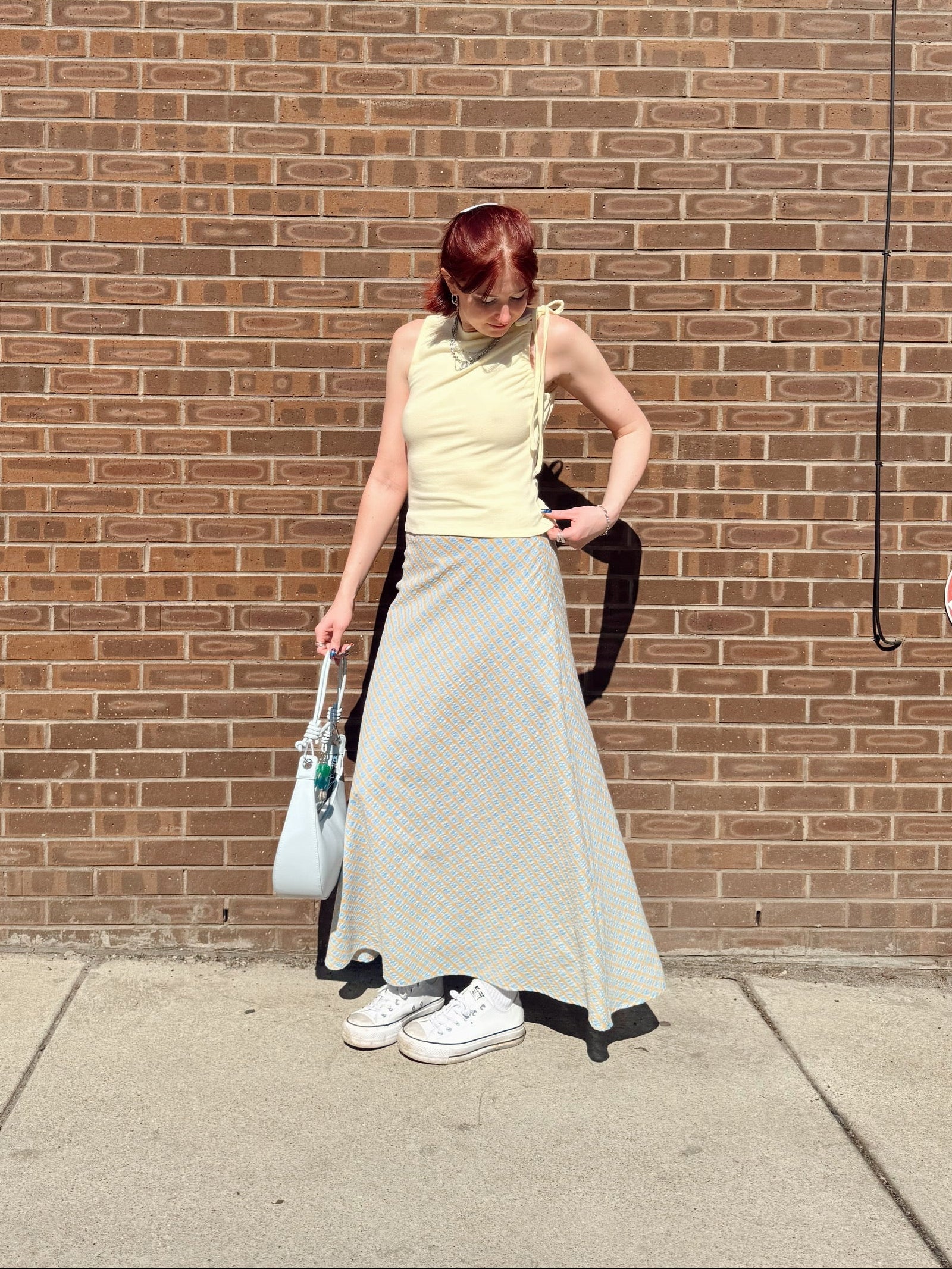 Checkered Maxi Skirt