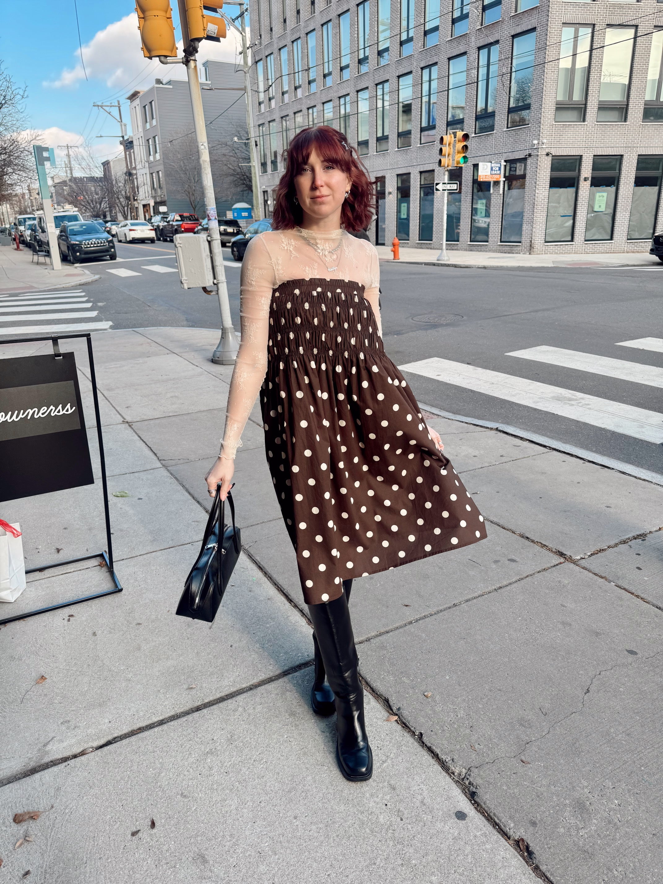 Brown Dottie Skirt
