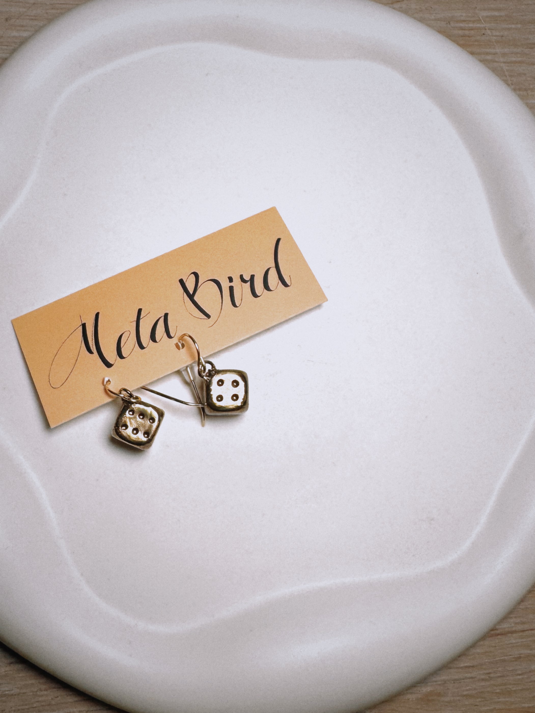 Dice Earrings - Gold