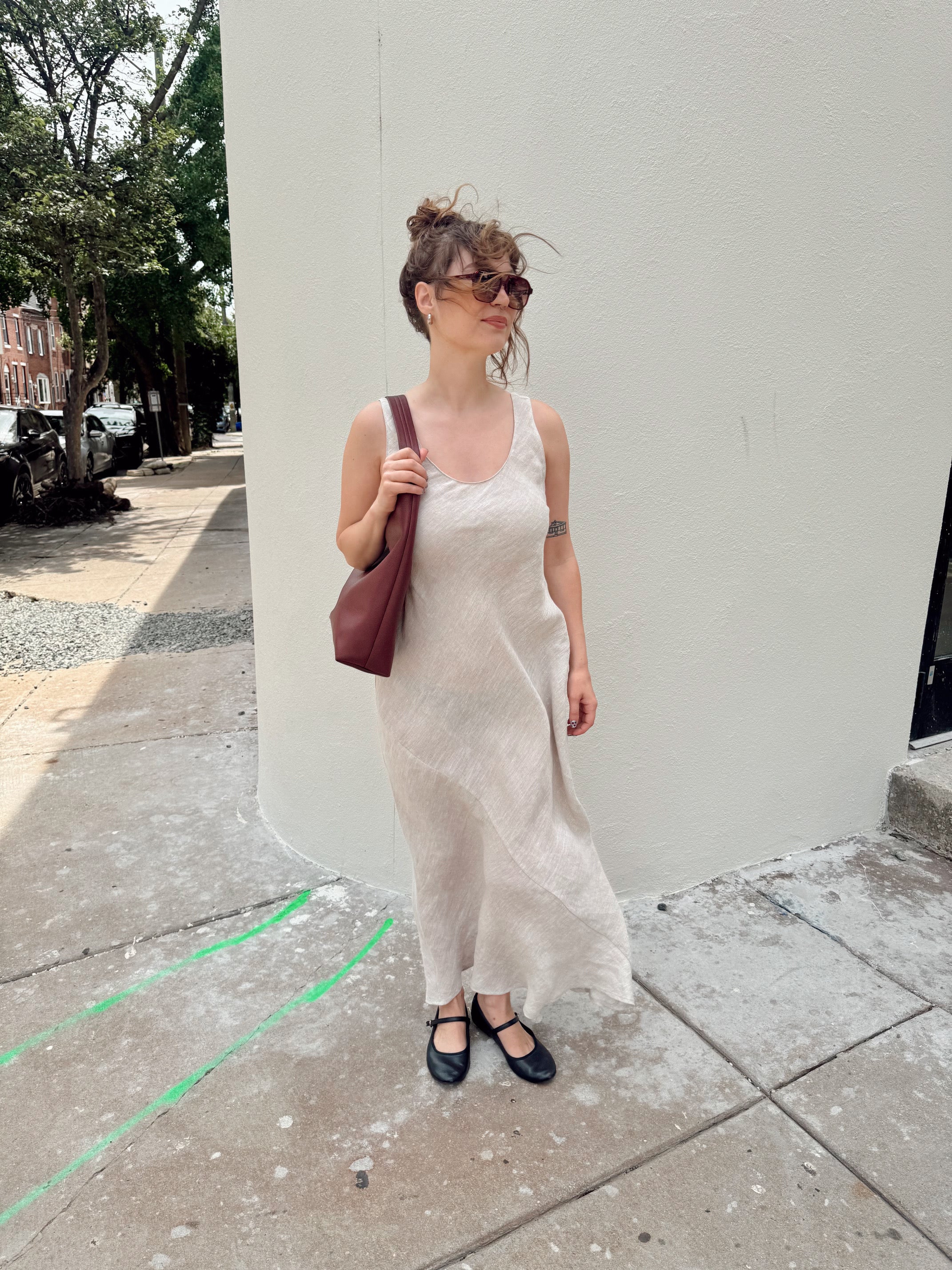 Linen Maxi Dress - Natural