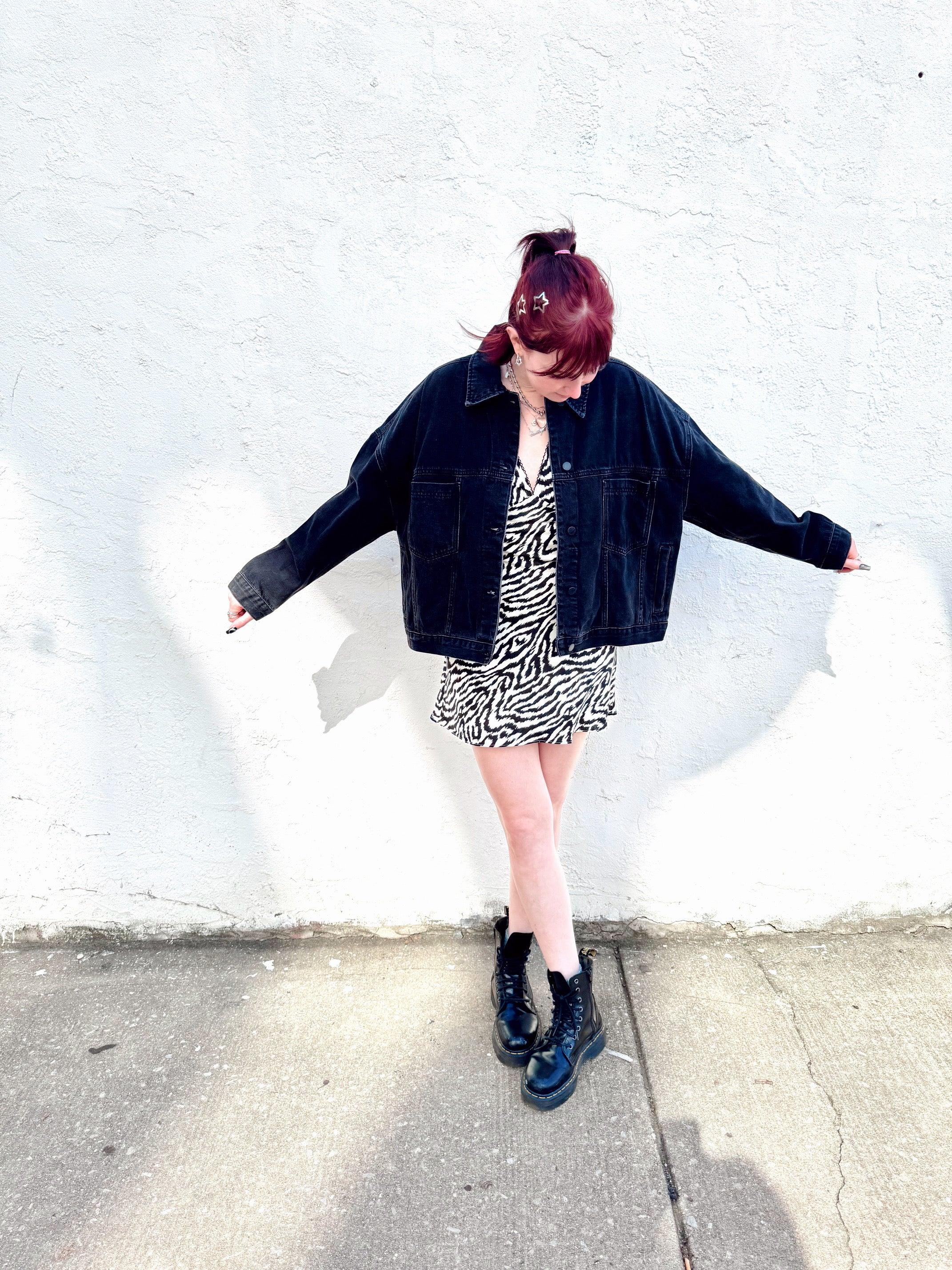 Oversized Utility Pocket Denim Jacket