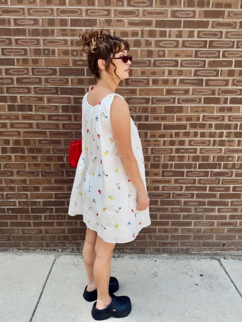 Embroidered Summer Babydoll Dress