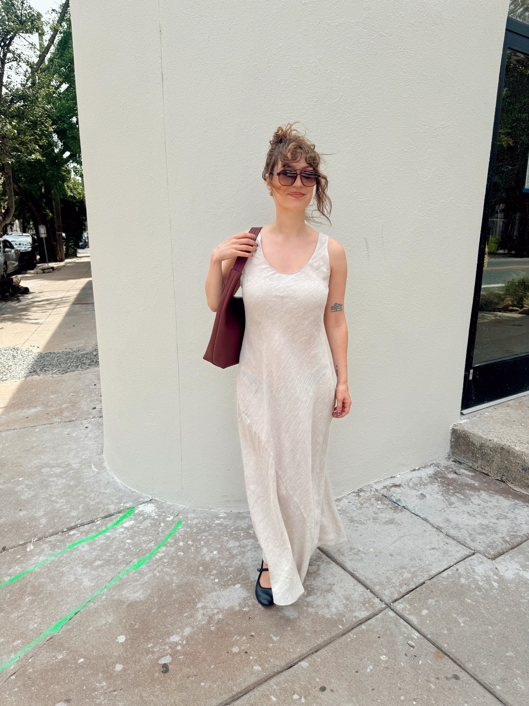 Linen Maxi Dress - Natural