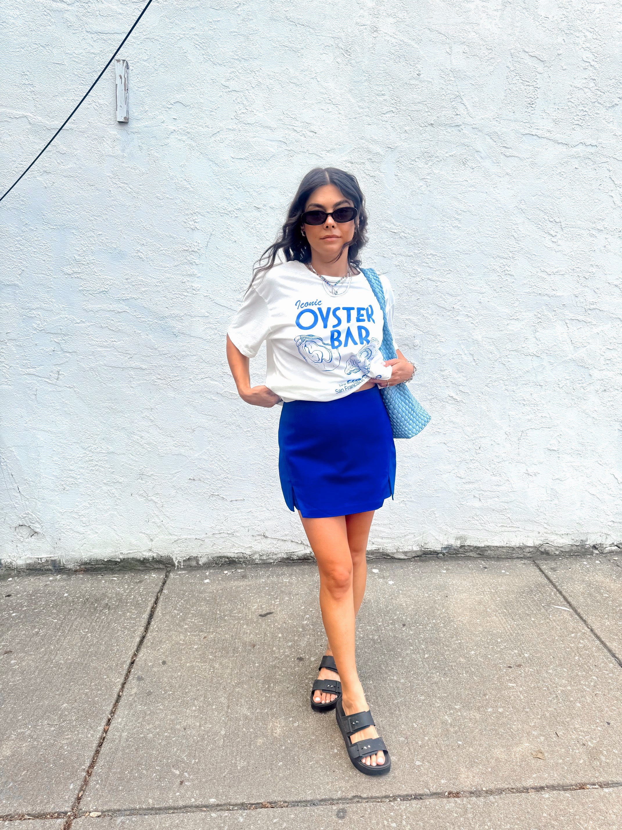 Cut Out Mini Skort - Cobalt Blue
