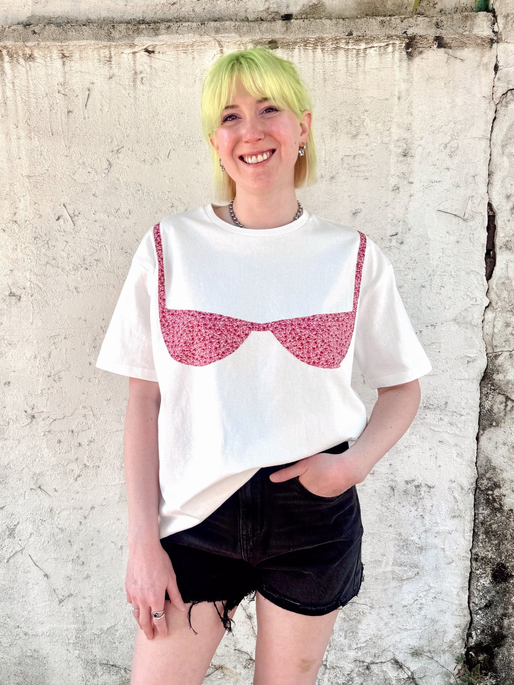 Pink Floral Bra Tee